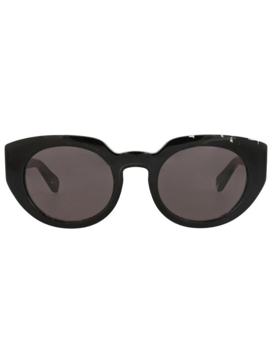 New Chloé Womens Round/Oval Black Black Grey Fashion Designer Sunglasses main image 4